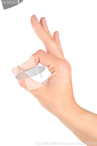 Image of Hand simulating Ok sign