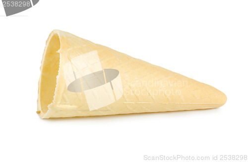 Image of Waffle cone for ice cream isolated