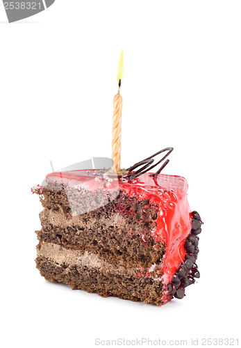 Image of Birthday cupcake isolated