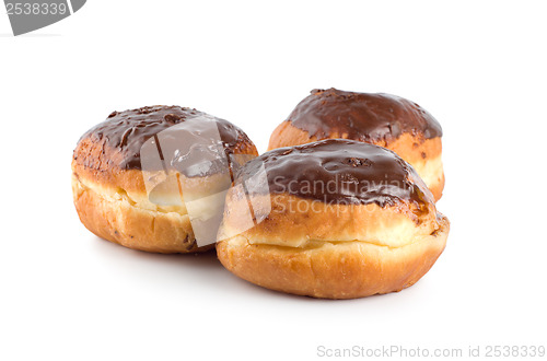 Image of Three donut with chocolate