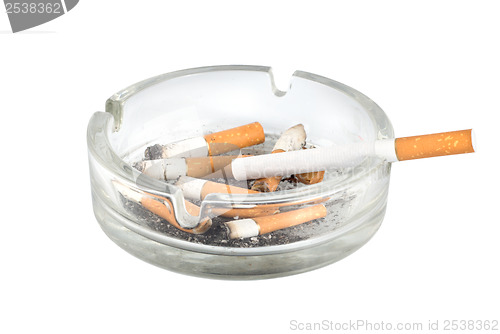Image of Ashtray and cigarettes close-up