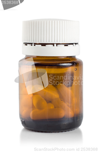 Image of Bottle of pills isolated