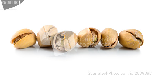 Image of Pistachios isolated on white