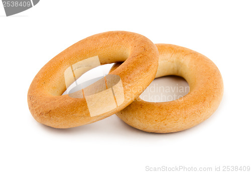 Image of Two bagels isolated