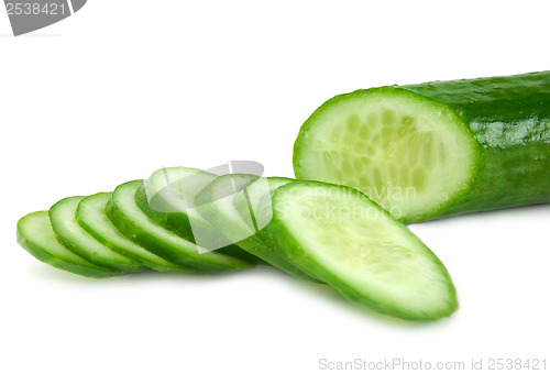Image of The cut cucumber