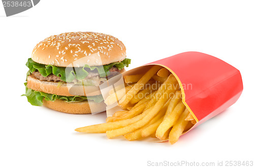 Image of Burger and french fries