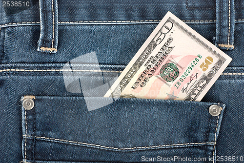 Image of Fifty dollar in pocket