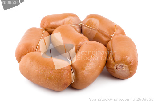 Image of Sausages isolated on a white