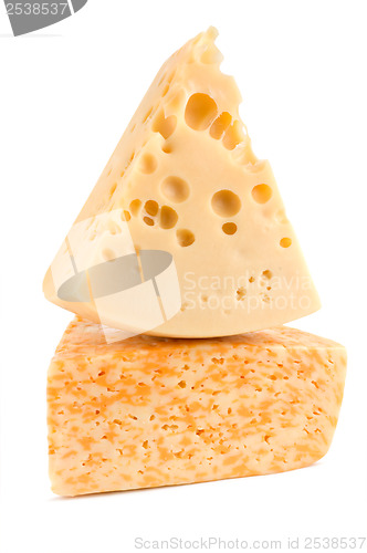 Image of Two pieces of cheese