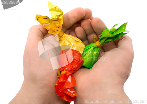Image of Candies in a hand