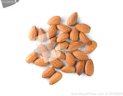 Image of Handful almond isolated