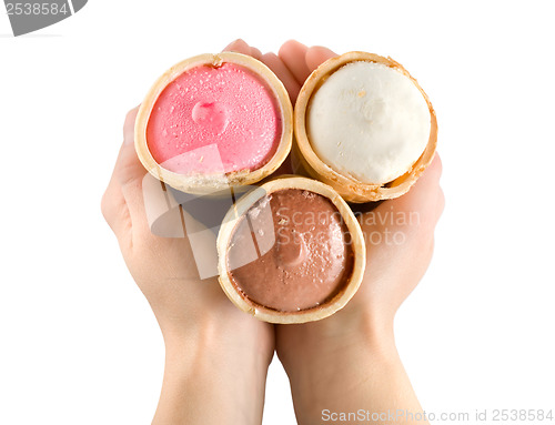 Image of Ice cream in hands