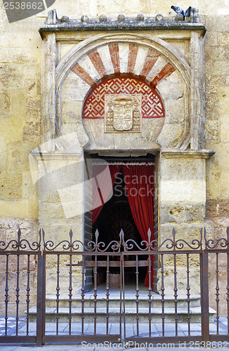 Image of  Cordoba mosque entrance door, Spain,