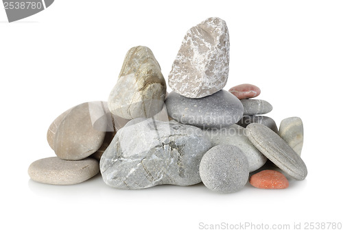 Image of Heap a stones isolated