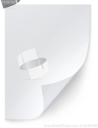 Image of White sheet of paper isolated