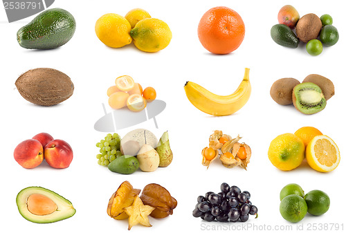 Image of Tropical fruits isolated