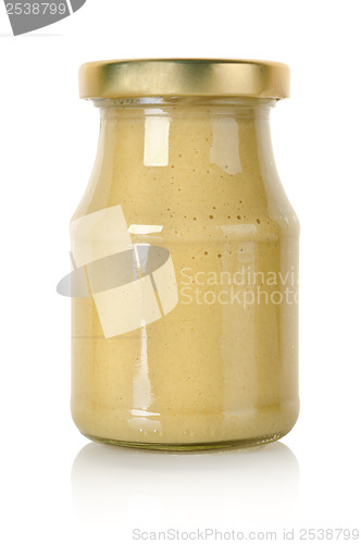 Image of Glass jar of mustard