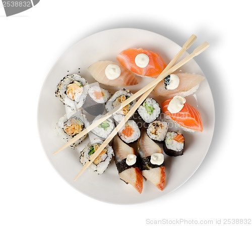 Image of Sushi and rolls 