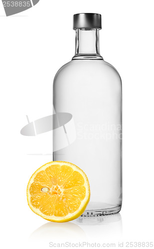 Image of Vodka and lemon isolated