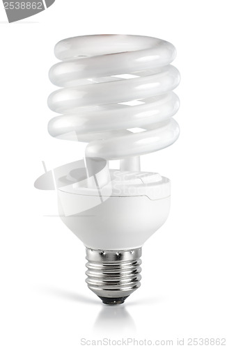 Image of Energy saving  fluorescent lightbulb