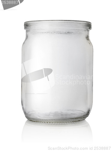 Image of Empty glass jar isolated