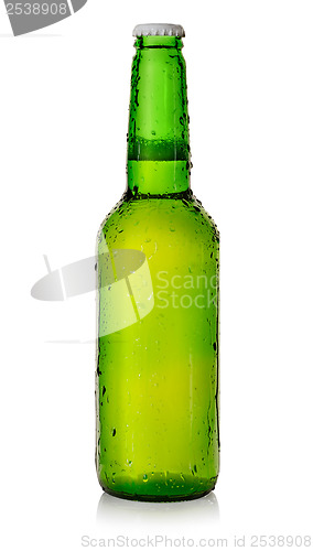 Image of Beer in a green bottle