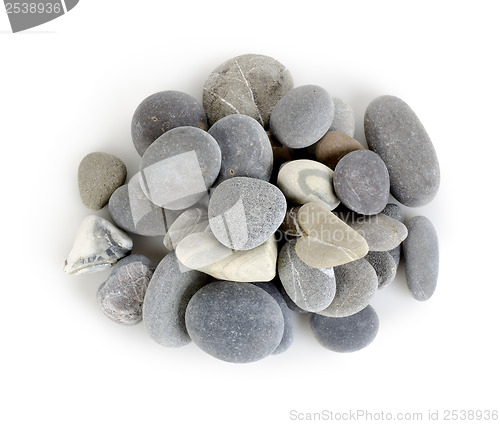 Image of Heap a gray stones isolated