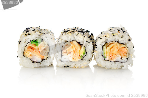 Image of Three rolls on a white background