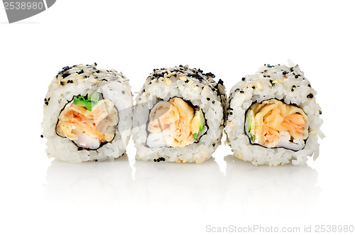 Image of Three rolls on a white background