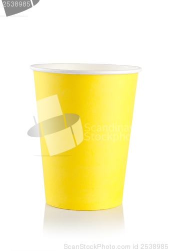 Image of Yellow disposable cup