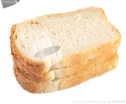 Image of Piece of white bread isolated 
