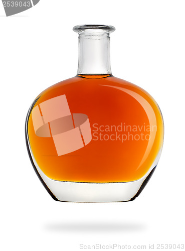 Image of Bottle of cognac isolated