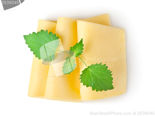 Image of Cheese and mint isolated