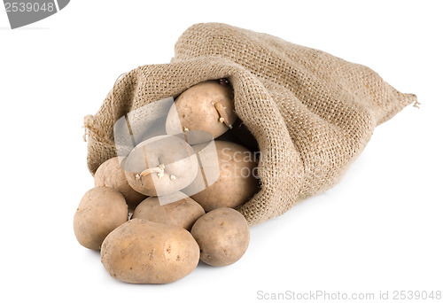 Image of Potatoes in a hessian sack