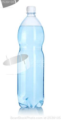 Image of Plastic bottle of water isolated Path