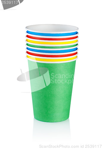 Image of Stack of disposable cups