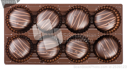 Image of Chocolate cookies in package isolated