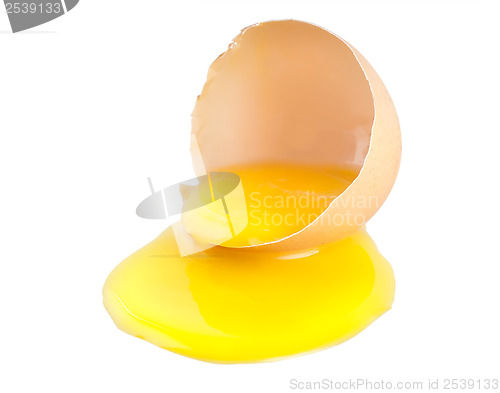 Image of Broken egg isolated