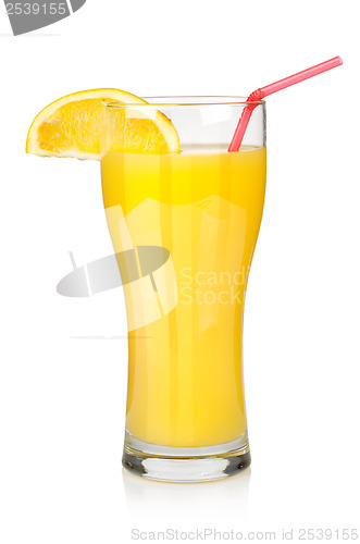 Image of Orange juice in a big glass