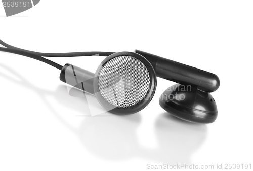 Image of Black headphones isolated