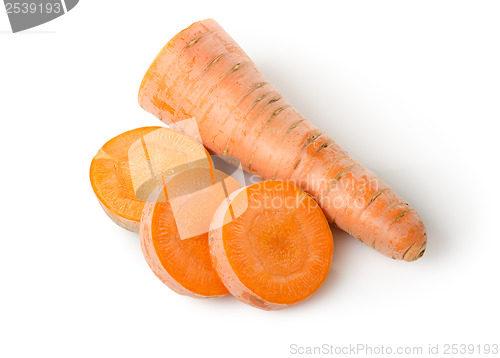 Image of Fresh carrots isolated on a white