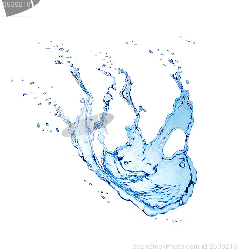 Image of Blue water splash isolated