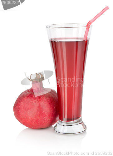 Image of Pomegranate juice isolated