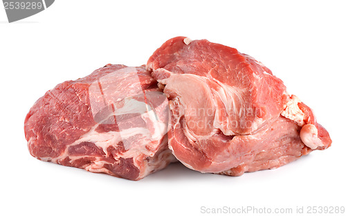 Image of Raw pork tenderloin isolated