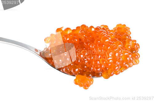 Image of Red caviar in spoon