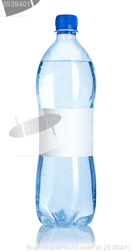 Image of Soda water bottle with blank label