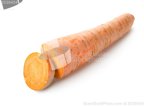 Image of Fresh carrot on a white
