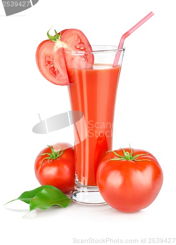 Image of Tomato juice isolated