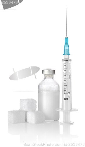 Image of Insulin sugar and syringe