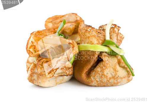 Image of Stuffed pancakes isolated